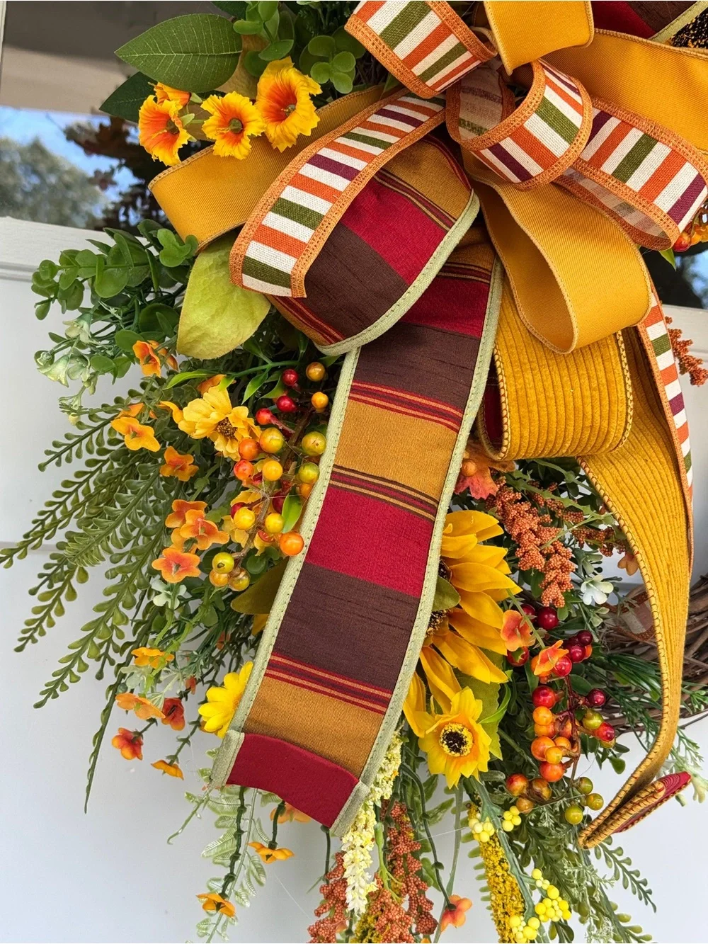 Large Golden Harvest Grapevine Wreath